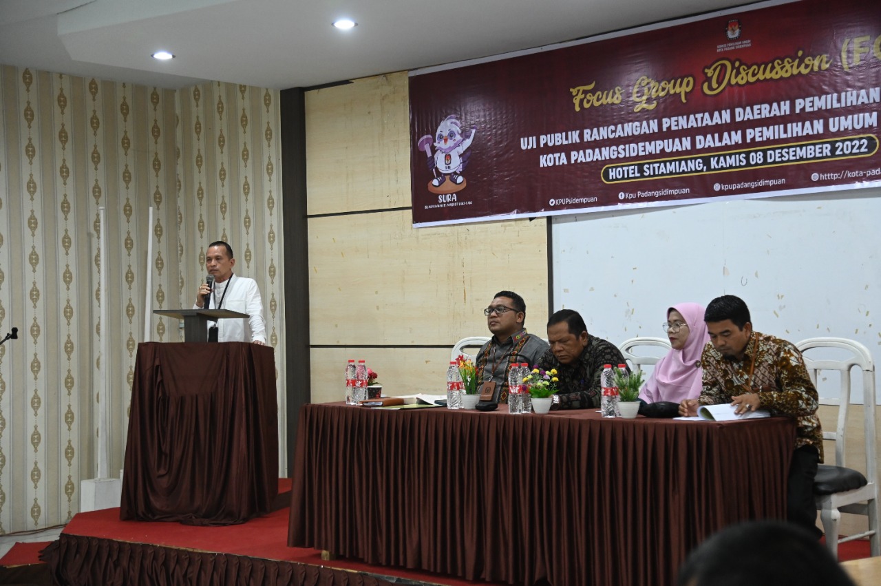 KPU Kota Padang Sidempuan gelar FGD penataan Dapil dan Kursi DPRD