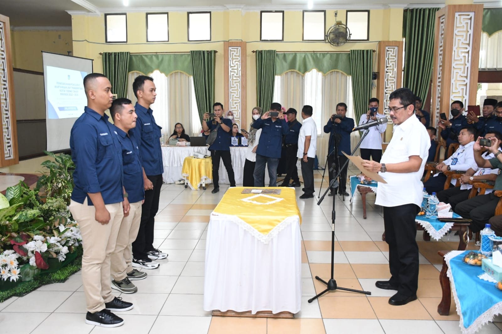 Pengurus Wartawan Unit Pemko T. Tinggi Dikukuhkan, Tetap Kompak dan Jaga Solidaritas