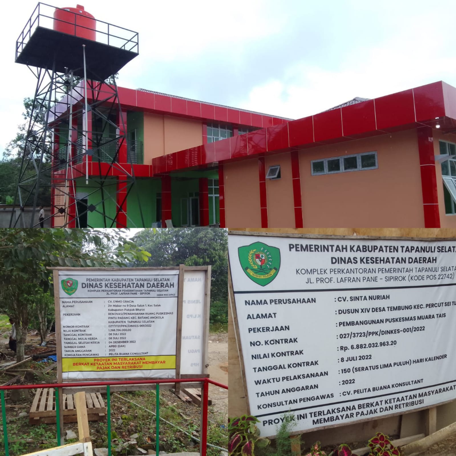 Pembangunan Puskesmas Angkola Muaratais Tapsel Jadi Sorotan,Plt Kadinkes Masih Bungkam