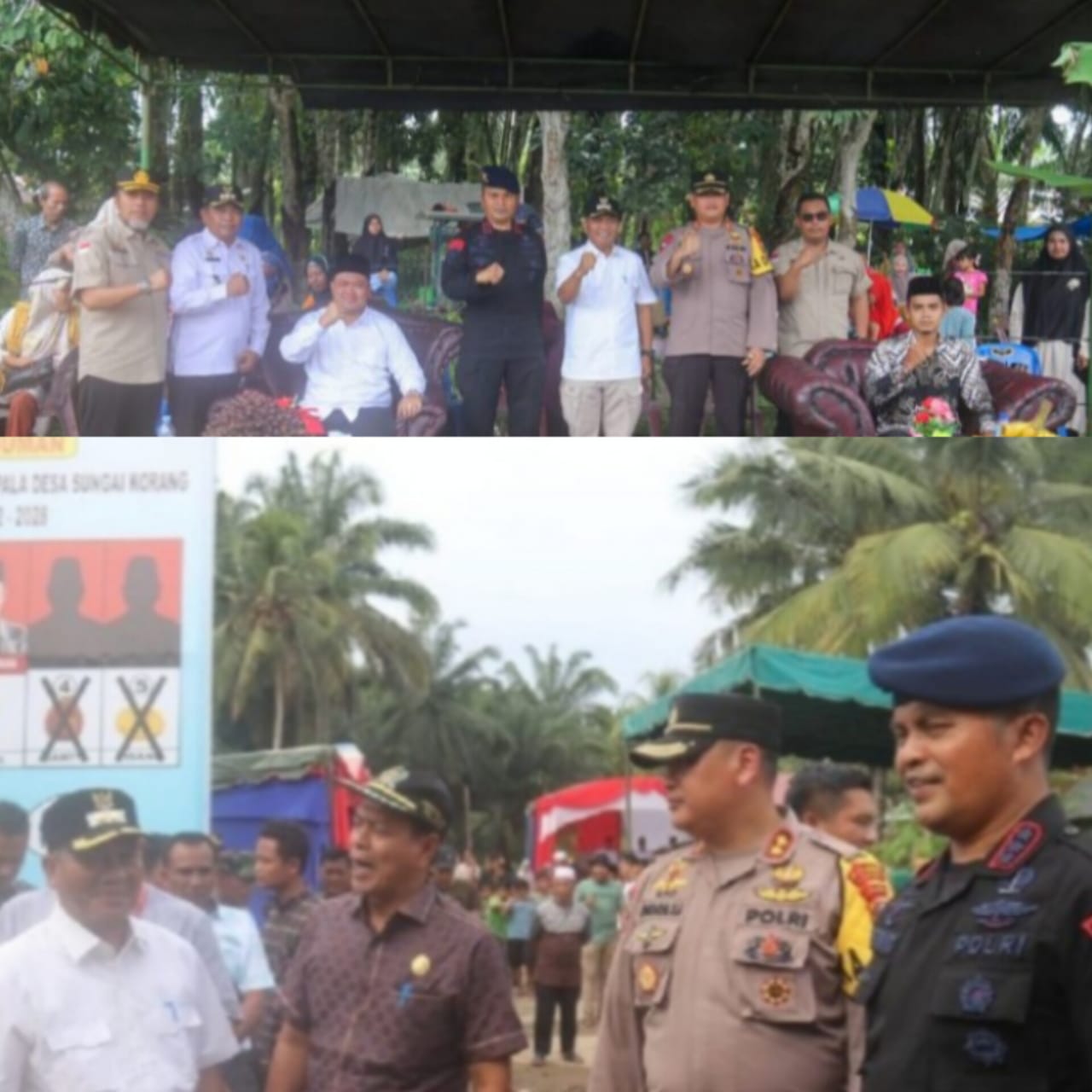 Plt Bupati Palas Bersama Kapolres Dan Tim Forkopimda Monitoring Pilkades