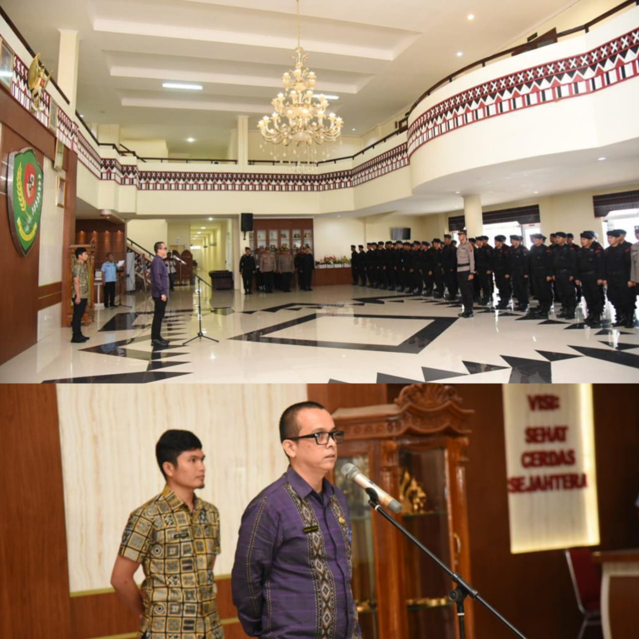 Pj Sekda Tapsel Pimpin Apel Penarikkan Ratusan Personel Gabungan Polres Dari Lokasi Pilkades Serentak