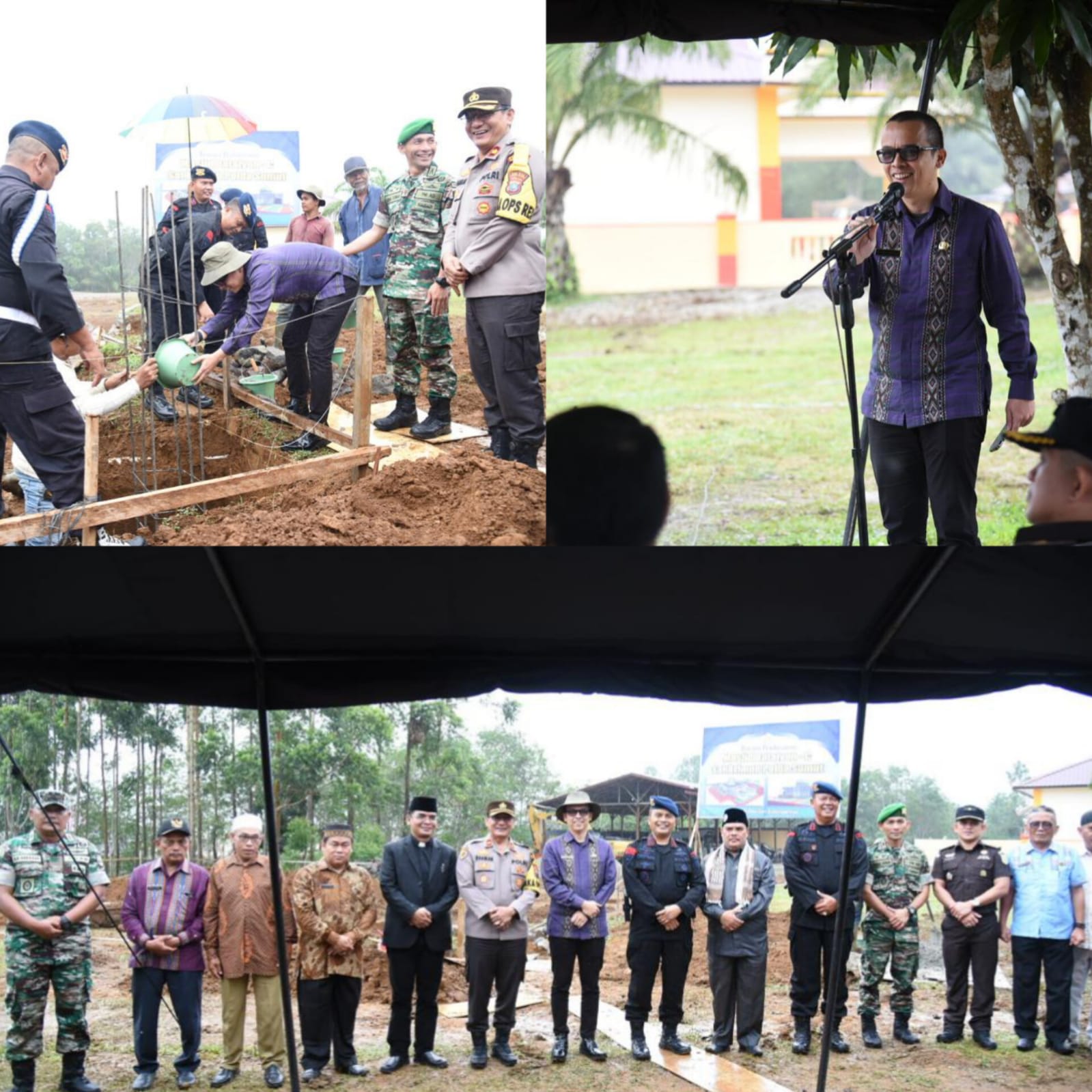 Peletakan Batu Pertama Masjid Di Brimob, Pj Sekda : Bukti Pembangunan Pemkab Tapsel Menyebar Keseluruh Sektor