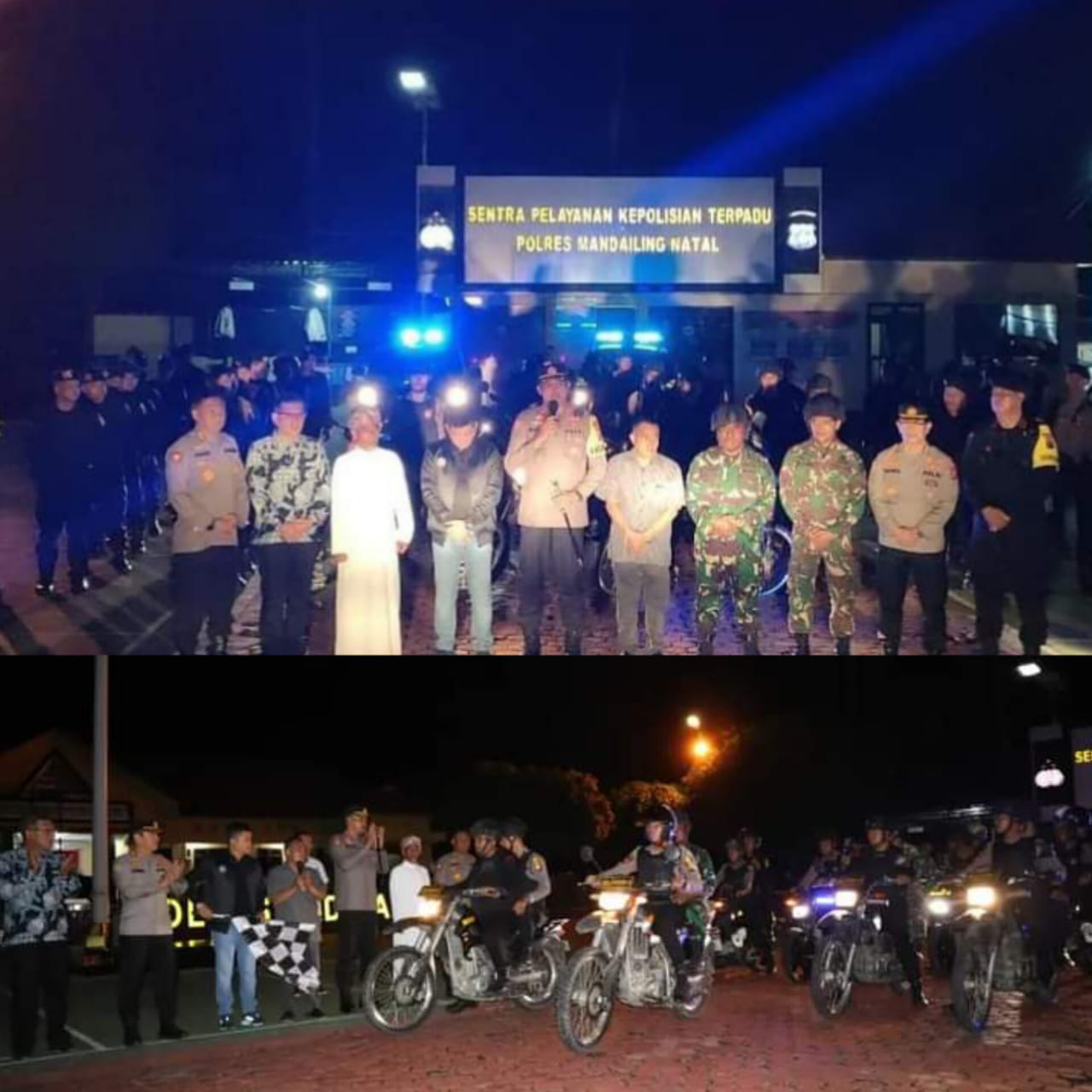 ANTISIPASI GUANTIBMAS JELANG PILKADES, PERSONIL POLRI DAN TNI GELAR PATROLI CIPTA KONDISI, INI PESAN KAPOLRES DAN KETUA DPRD MADINA