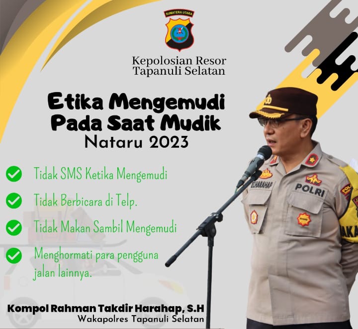 Etika Mengemudi Pada Saat Mudik Ala Wakapolres Tapsel