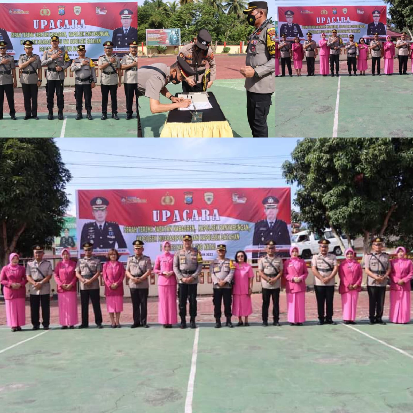 KAPOLRES MADINA PIMPIN UPACARA SERTIJAB KABAG REN DAN 3 KAPOLSEK