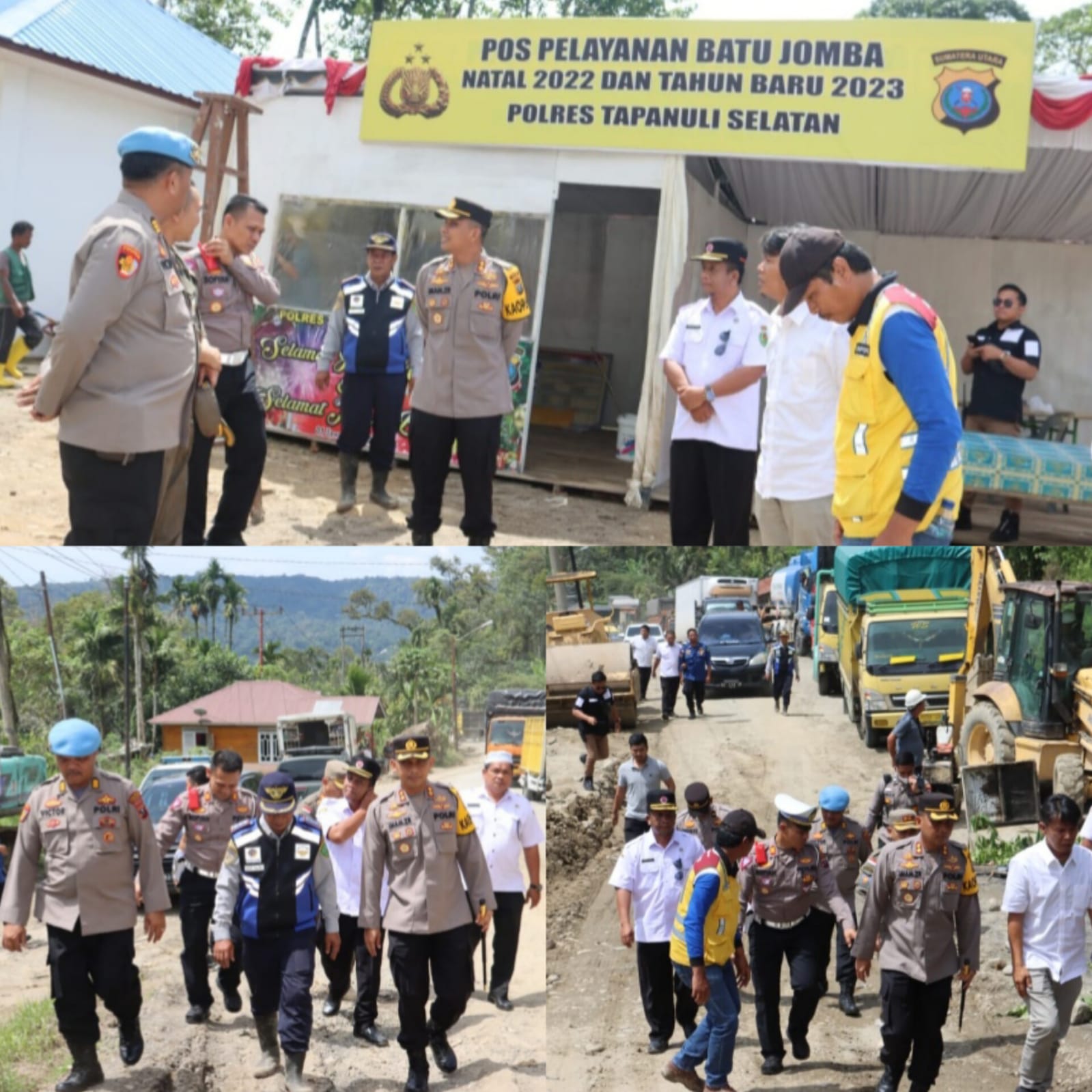 Pantau Kondisi Batu Jomba,Kapolres Tapsel Harap Dalam Minggu Ini Bisa Di Aspal