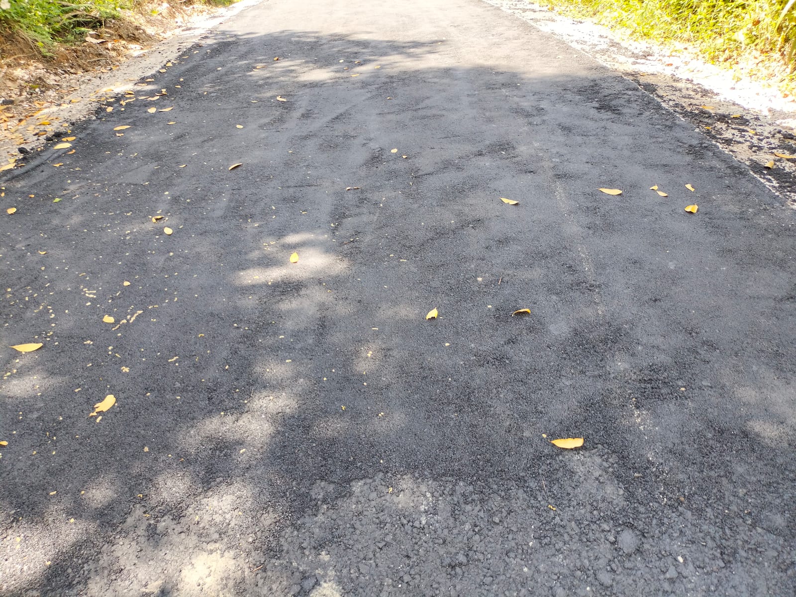 Pengaspalan Jalan Desa Kuta Tinggi Kecamatan Salak Waktu Hujan,  Diduga Sarat Korupsi