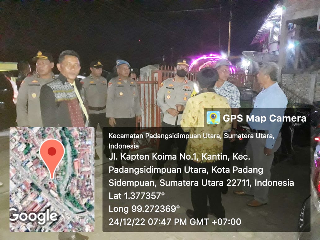 Pastikan Ibadah Natal Aman, Kapolres Padangsidimpuan Pimpin Patroli Gabungan