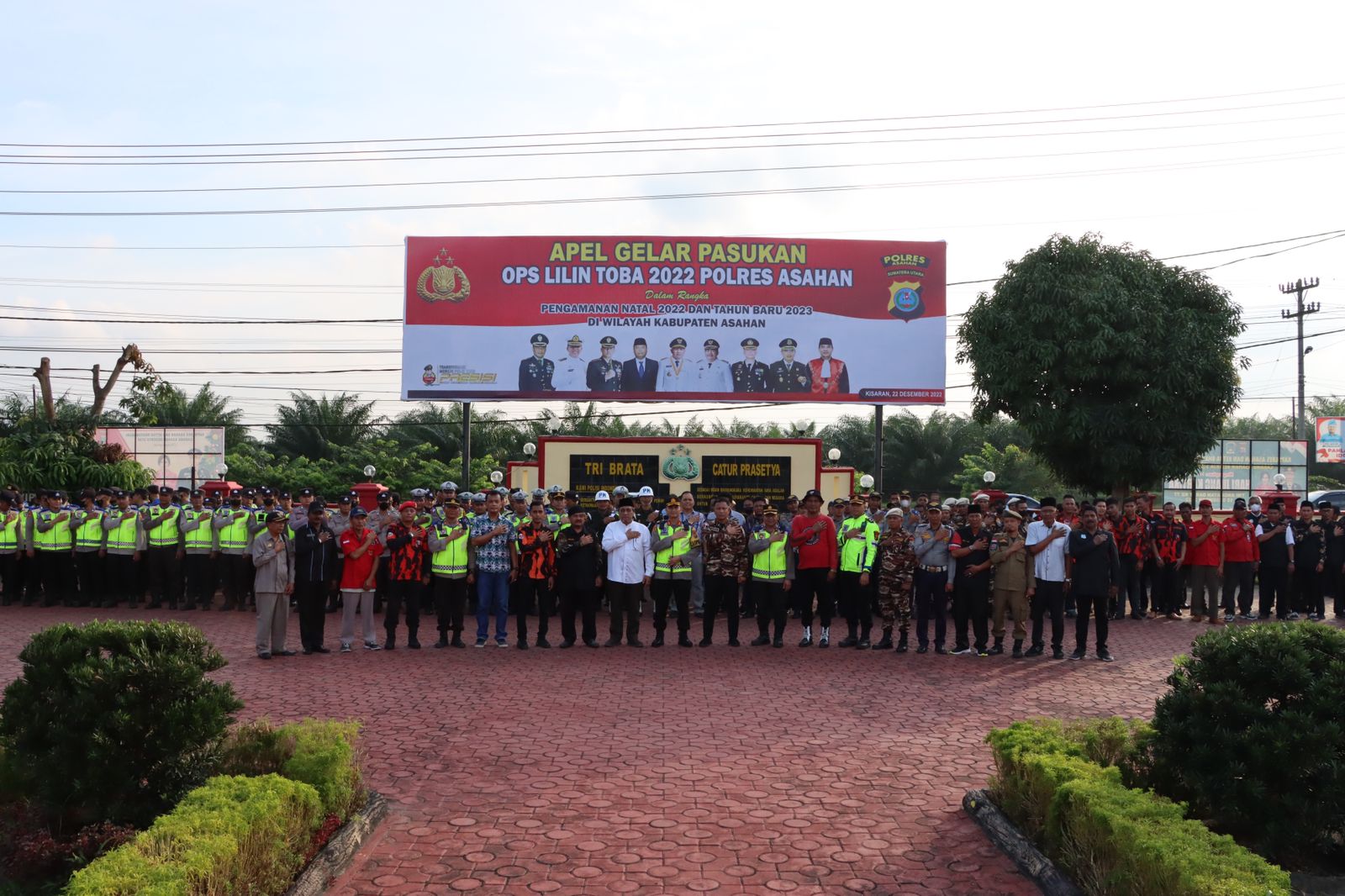 Tim Pamat Wil  Polda Sumut Bersama Kapolres Asahan Check dan Kontrol Pos PAM 1 Simpang Katarina