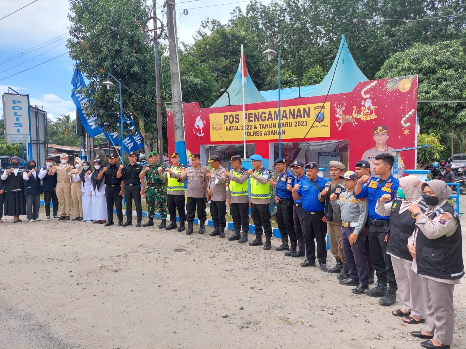 Tim Pamat Wil  Polda Sumut Bersama Kapolres Asahan Check dan Kontrol Pos PAM 1 Simpang Katarina