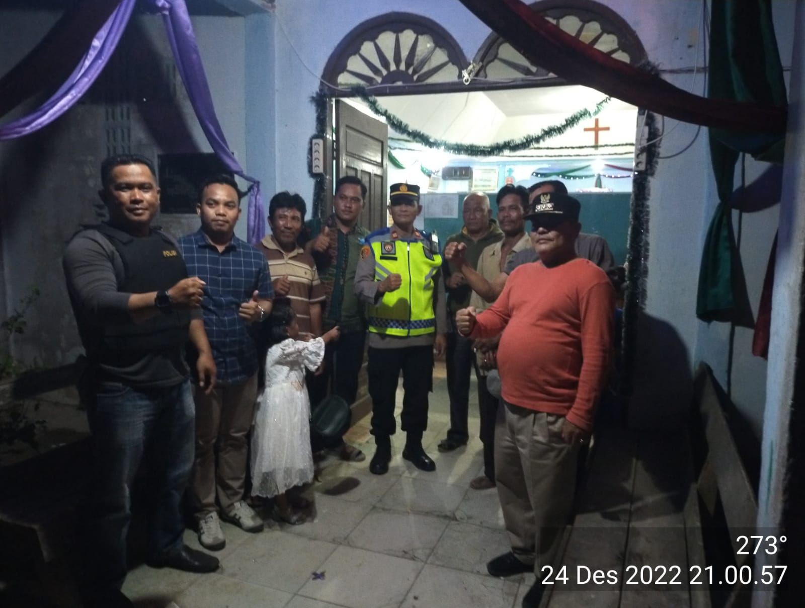 Guna Memberikan Rasa Aman Saat Beribadah, Polsek Sei Kepayang Pantau 11 Gereja