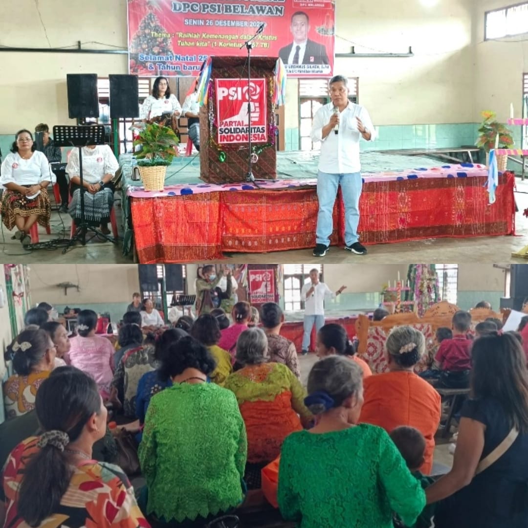 Natal Partai PSI Bersama WargaÂ  Kecamatan Belawan