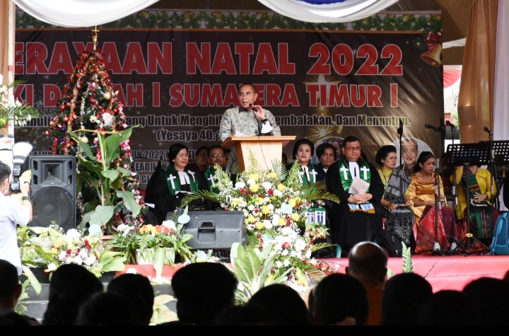 Natal HKI di Pematangsiantar, Edy Rahmayadi Minta Tetap Jaga Persaudaraan Antarumat