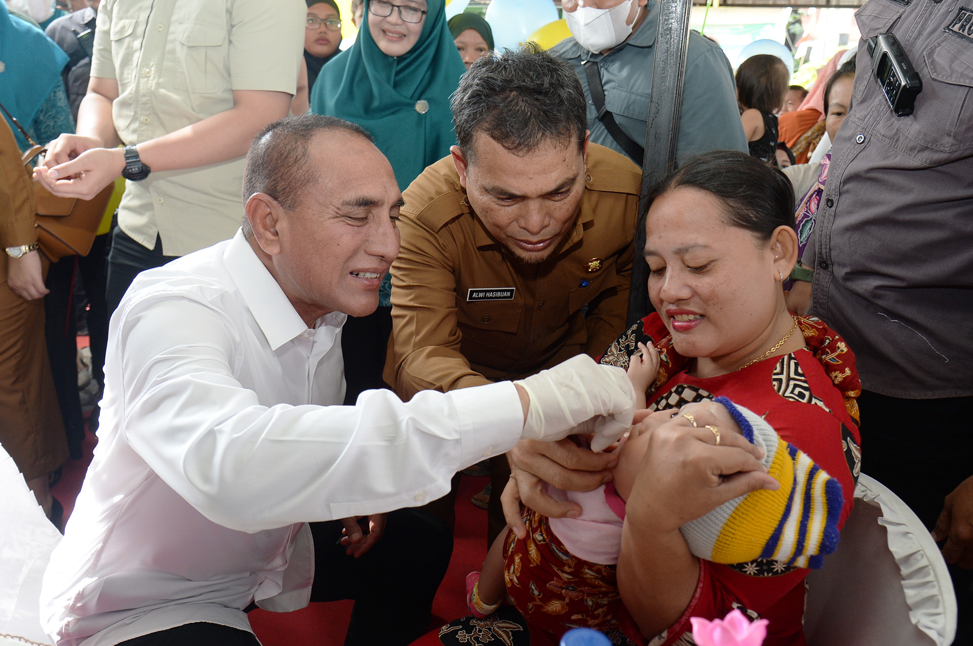 Gubermur dan Ketua TP PKK Sumut Tinjau Pelaksanaan PIN Polio *Imbau Orang Tua Segara Imunisasi Polio Balitanya