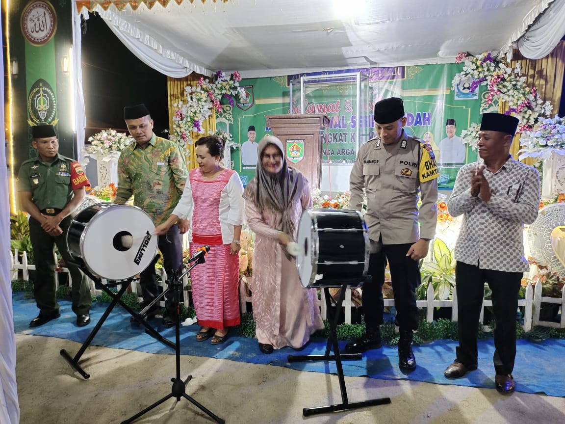 Bhabinkamtibmas Polsek Kota Kisaran, Hadir MTQ Dan Festival Seni Qasidah Tingkat Kecamatan