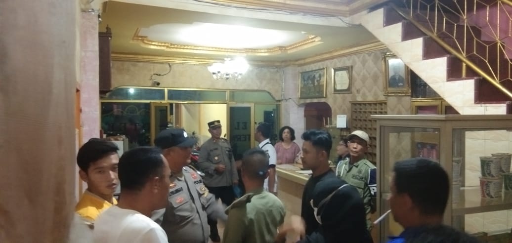 Pantau Keamanan Hotel, Polsek Kota Kisaran Lakukan Patroli Malam