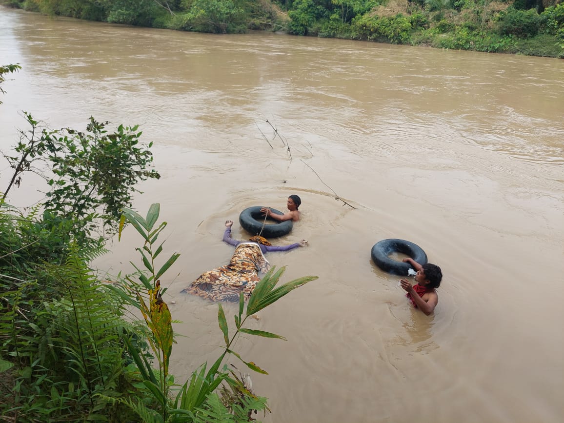 Wanita dengan Gangguan Jiwa Ditemukan Tenggelam Sungai Silau Asahan