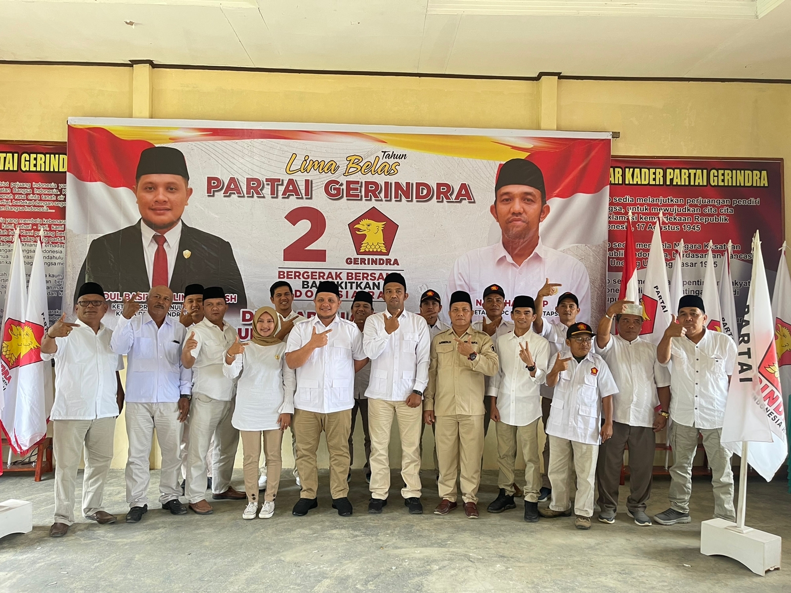 Hut Partai Gerindra Ke 15 , Ketua DPC Tapsel Abdul Basith : Rebut Hati Rakyat,Pertahankan Kemenangan