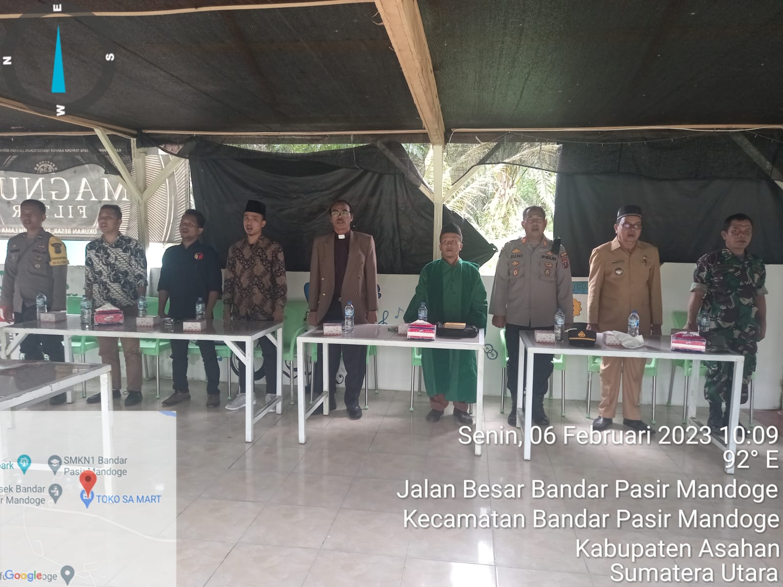 Kapolsek Bandar Pasir Mandoge, Hadir Pelantikan Panwaslu Kelurahan dan Desa