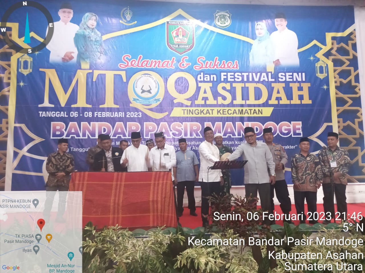 Personil Polsek Bandar Pasir Mandoge, Lakukan Pengamanan Pelaksanaan MTQ dan Festival Seni Qasidah