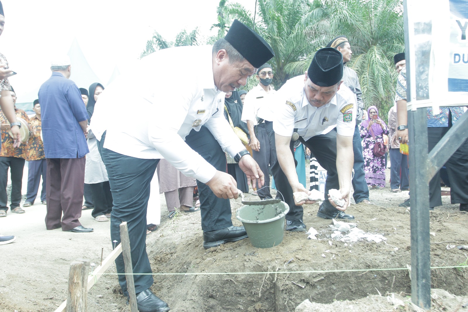 Letak Batu Pertama Pembangunan Pondok Pesantren, Ini Pesan Wabup Asahan