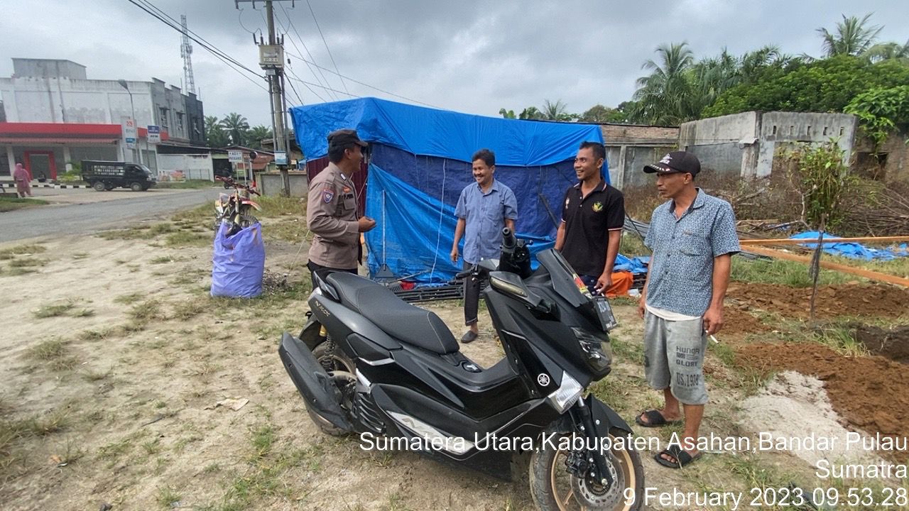 Bhabinkamtibmas Polsek Bandar Pulau Sampaikan Pesan-Pesan Kamtibmas