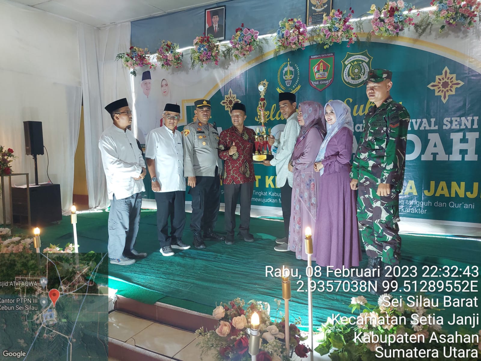 Kapolsek Kota Prapat Janji, Hadir Penutupan MTQ dan Festifal Nasyid