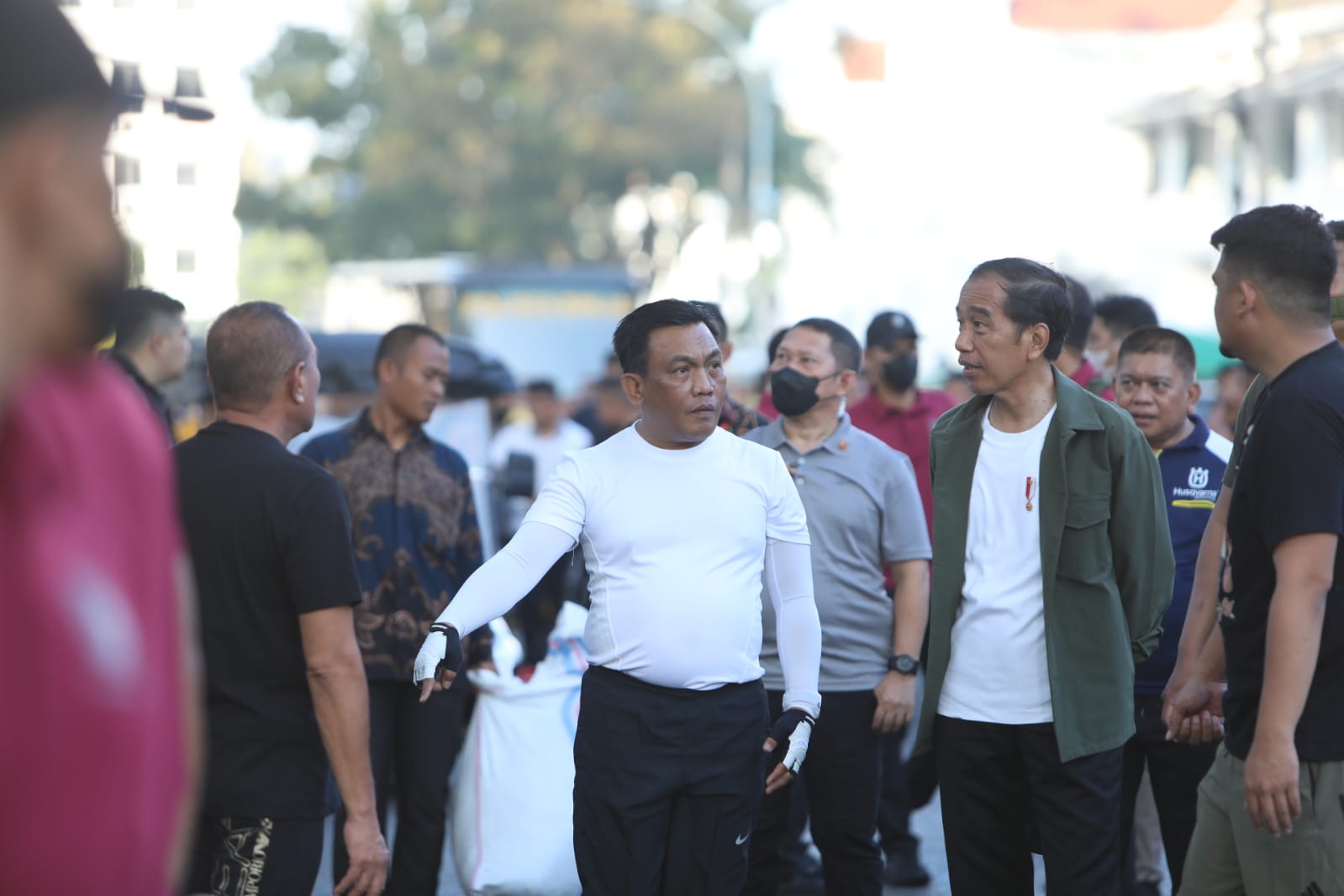 Kapolda Sumut Dengar Arahan Presiden RI Saat Tinjau Pembangunan Kota Medan