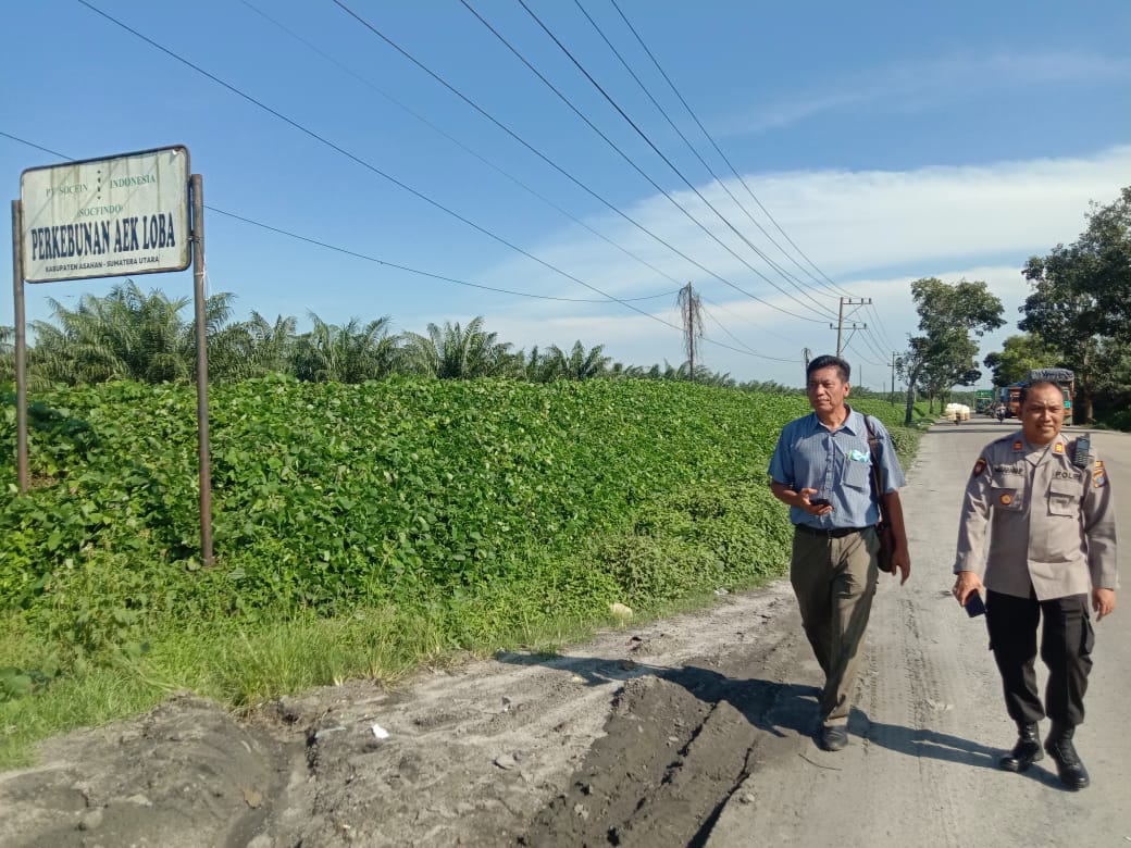 Kapolsek Pulau Raja Bersama Kanit Intelkam, Kunjungi PT. Scofindo Aek Loba