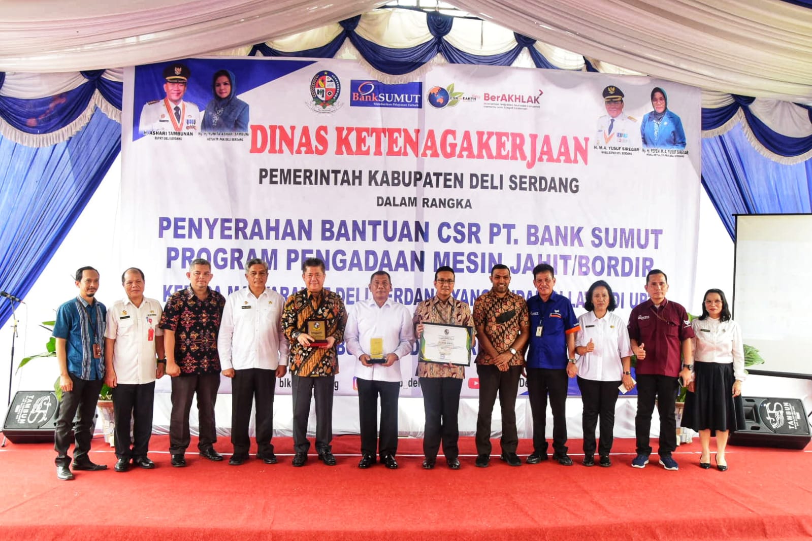 Penyerahan Bantuan CSR Penyertaan Saham Kabupaten Deli Serdang ke Bank Sumut Rp86,2 Miliar