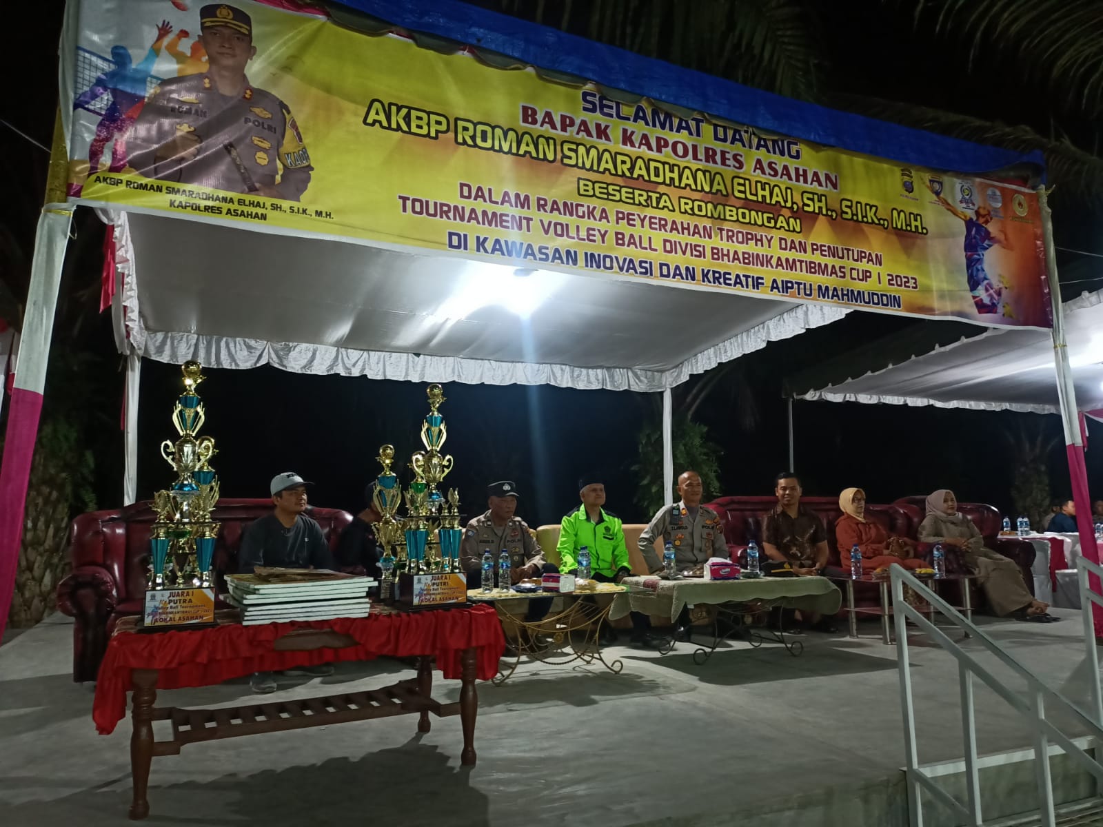 Kapolsek Air Joman Hadir Penutupan Turnament Bola Volly Ball Divisi Bhabinkamtibmas