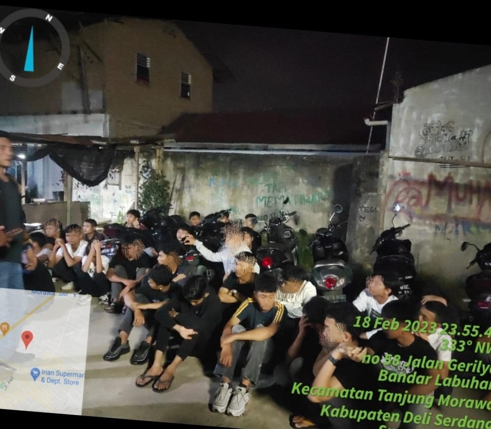 Gencarkan Patroli Presisi, Polresta Deli Serdang Berhasil Amankan Puluhan Remaja Pesta Miras