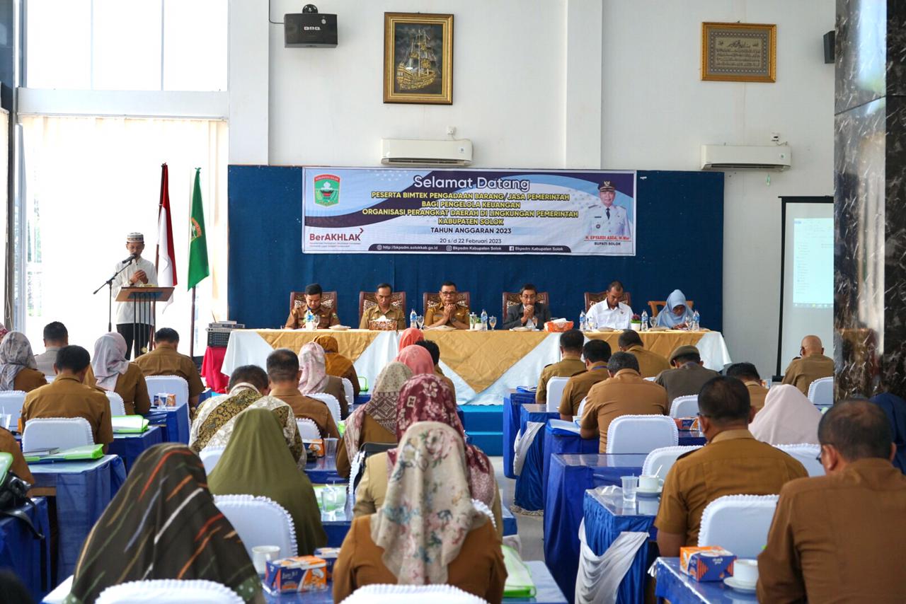 Pemerintah Daerah Kabupaten Solok gelar Bimbingan Teknis (Bimtek)pengadaan barang/jasa