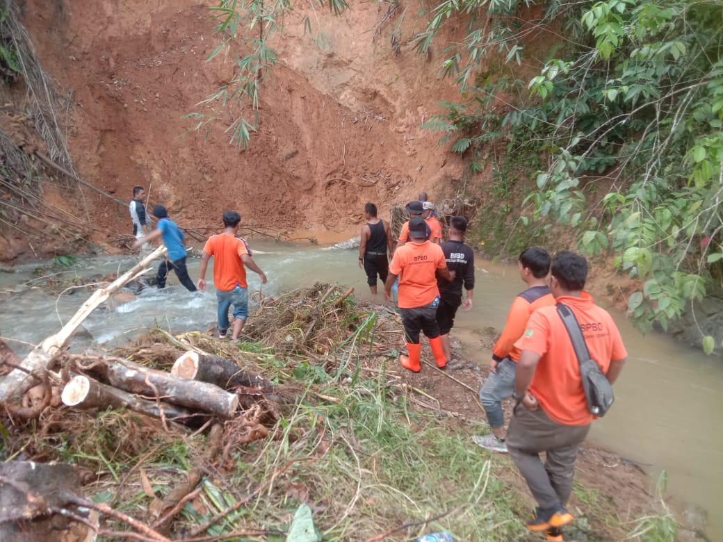 BPBD Kota Padang Sidempuan Lakukan Survei Ke Hulu Sungai Aek Aloban Pasca Banjir