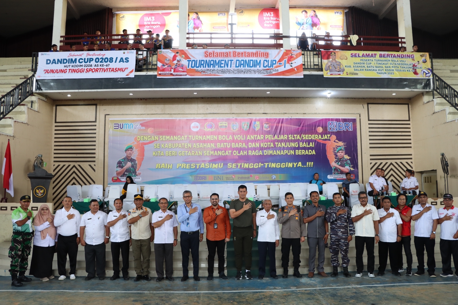 Kapolres Asahan Hadir Turnamen Bola Volly Piala Dandim Cup I