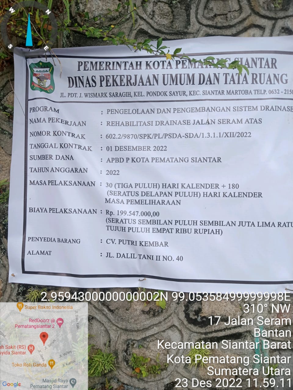 DPP LSM Fokus Mitra : Proyek Penunjukan Langsung (PL) TA 2022 Melimpah Di Siantar Perlu di Usut, BPK Diharapkan Tegas.