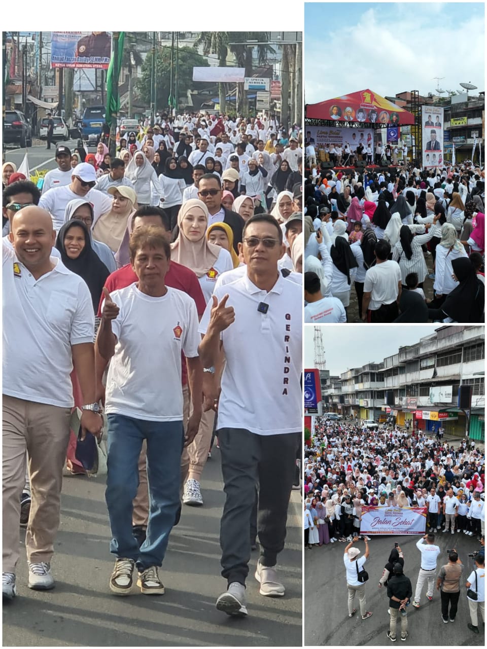 Gelar Jalan Sehat,Ribuan Warga Padangsidimpuan Teriakkan Prabowo Presiden, Gus Irawan, Lanjutkan