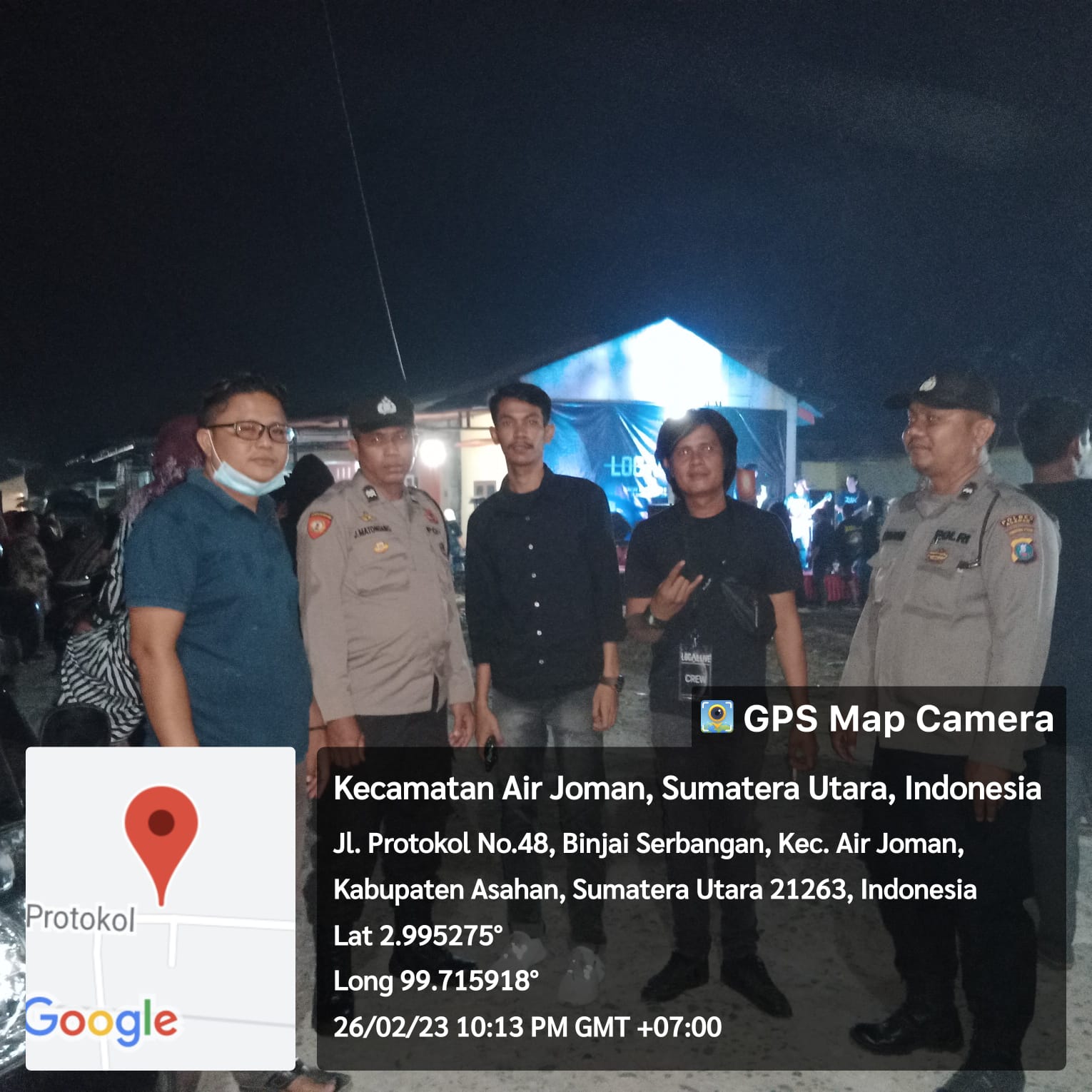 Personil Polsek Air Joman Pantau Titik Rawan Kejahatan