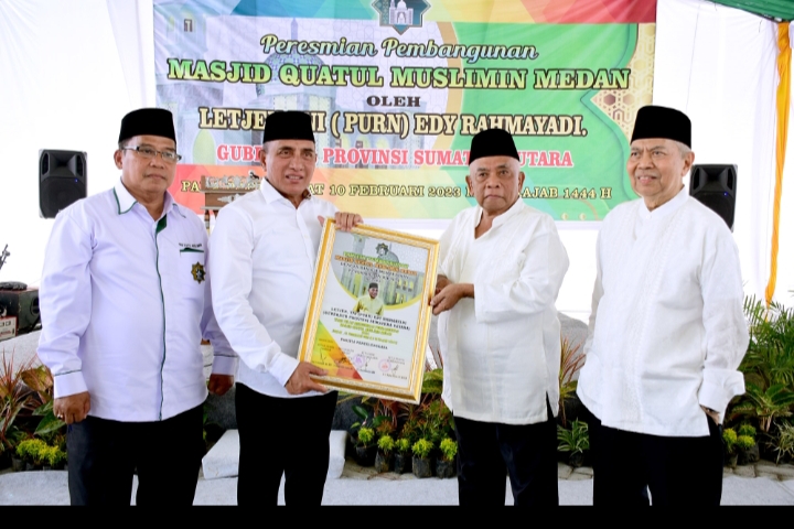 Resmikan Pembangunan Masjid Quatul Muslimin, Edy Rahmayadi Berharap Masjid Sebagai Pusat Peradaban Umat Islam