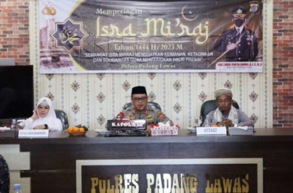 Polres Palas Gelar Peringatan Israâ€™ Miâ€™raj Nabi Muhammad SAW 1444 H, Ini Pesan Kapolres Keseluruh Jajaran