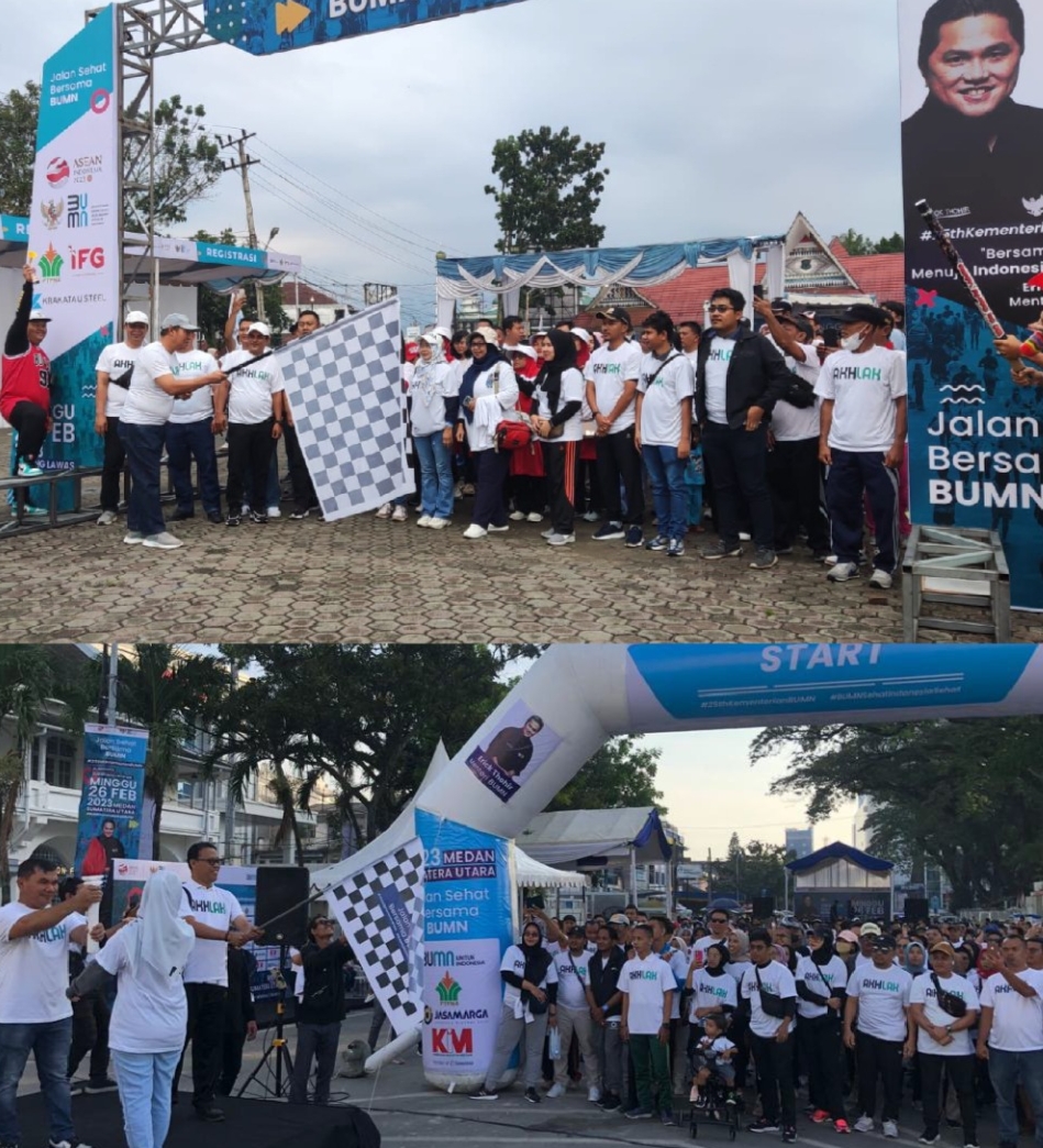 Jalan Santai Bersama BUMN di Sumatera Utara Berlangsung Meriah