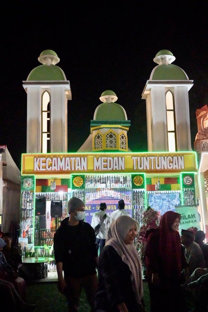 Gunakan Ecobrick, Stand Medan Tuntungan di Arena MTQ ke-56 Medan Usung Konsep Ramah Lingkungan