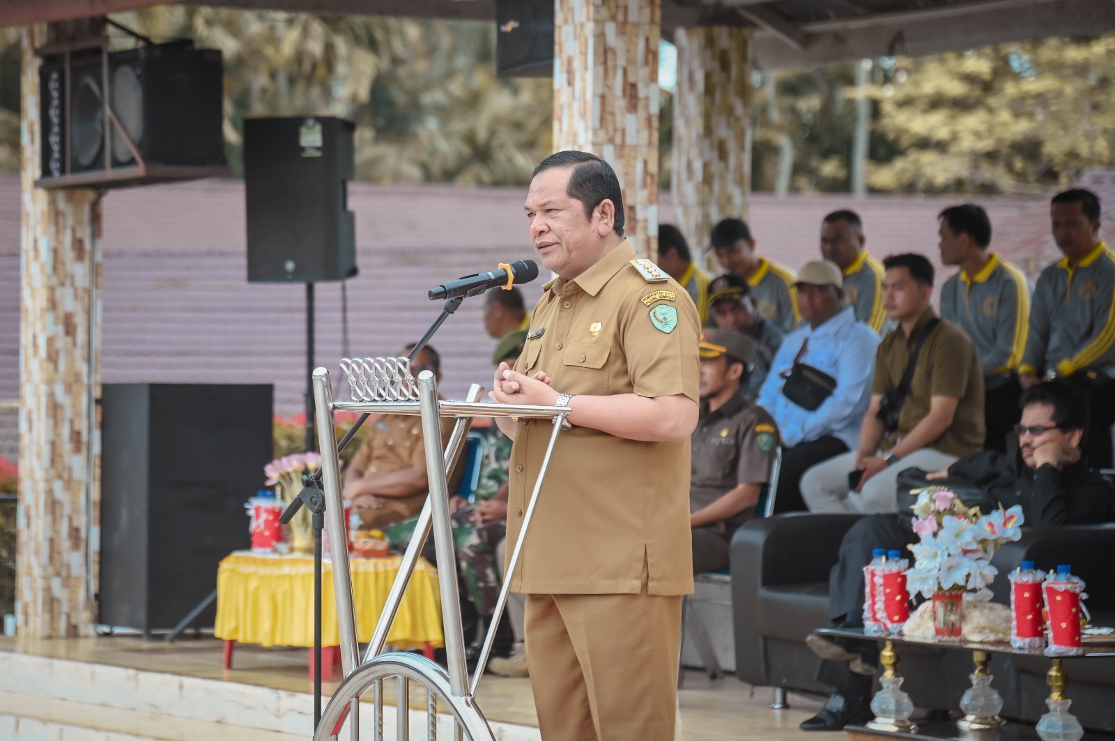 Wali Kota Padang Sidempuan Irsan Efendi Nasution membuka secara resmi Lomba Kreasi Baris-Berbaris (LKBB) Paskibra