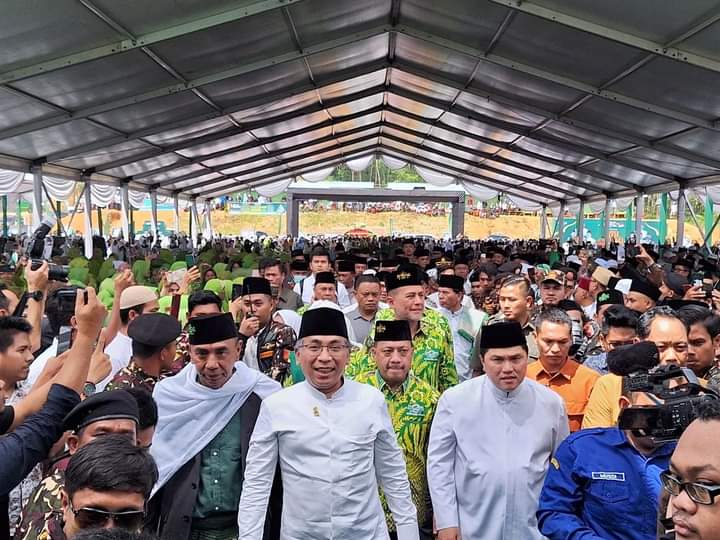 Ketum PB-NU Hadir Bersama Mentri BUMN di Dampingi Wagubsu dan Forkopimda Tasyakuran Satu Abad NU di Madina