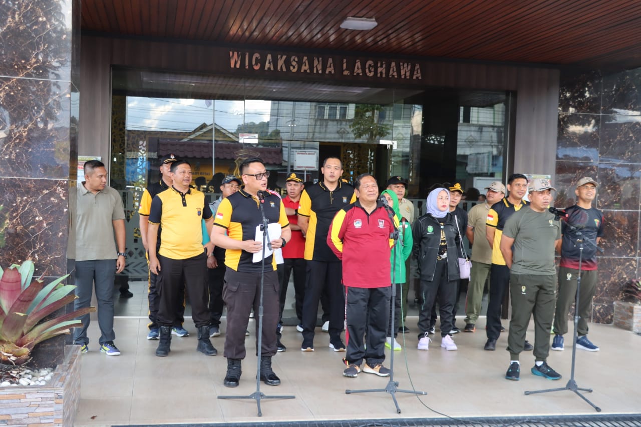 Giat Jalan Santai, Sinergitas TNI Polri dan Forkopimda Se-Tabagsel, Pasca Operasi Ketupat-Toba 2023 di kota Padangsidimpuan