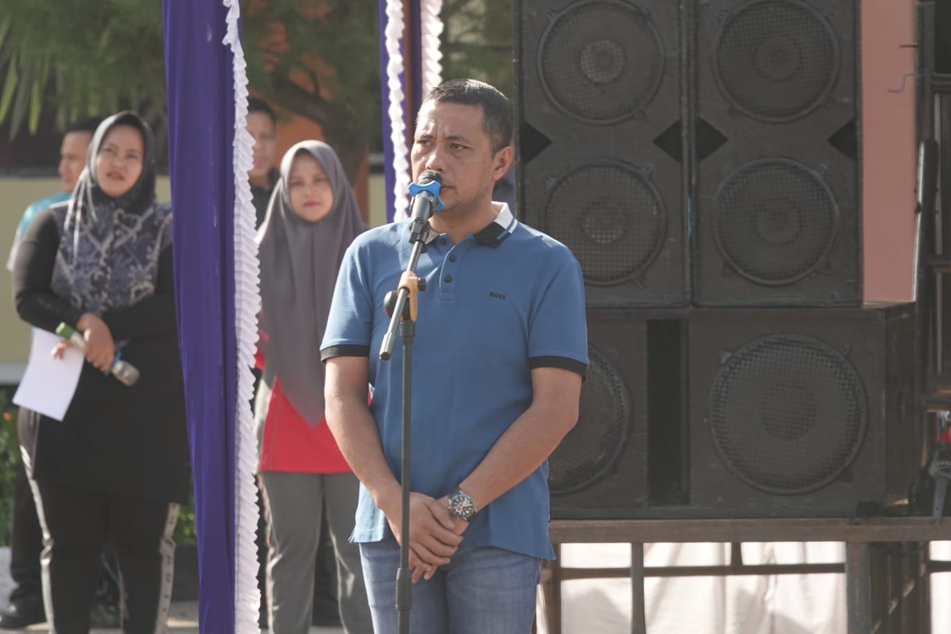 Bupati Andar Amin Harahap Pimpin Kegiatan Senam Bersama 