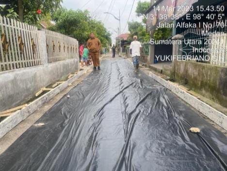 Wujudkan Program Bobby Nasution, Medan Deli Rehabilitasi Jalan Lingkungan Gunakan Dankel