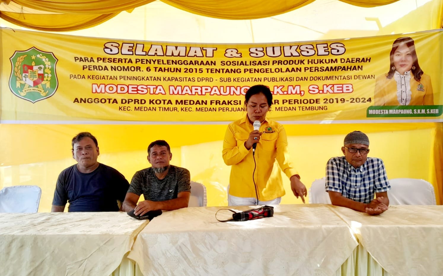 Modesta Marpaung Sosialisasi Perda Persampahan, Masyarakat Diminta Lebih Peduli Jaga Kebersihan