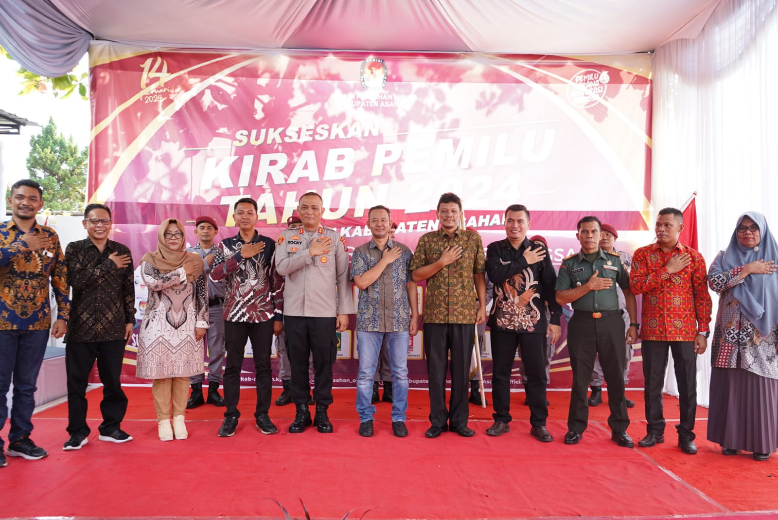 Bupati Asahan Ikuti Rangkaian Kirab Pemilu Tahun 2024