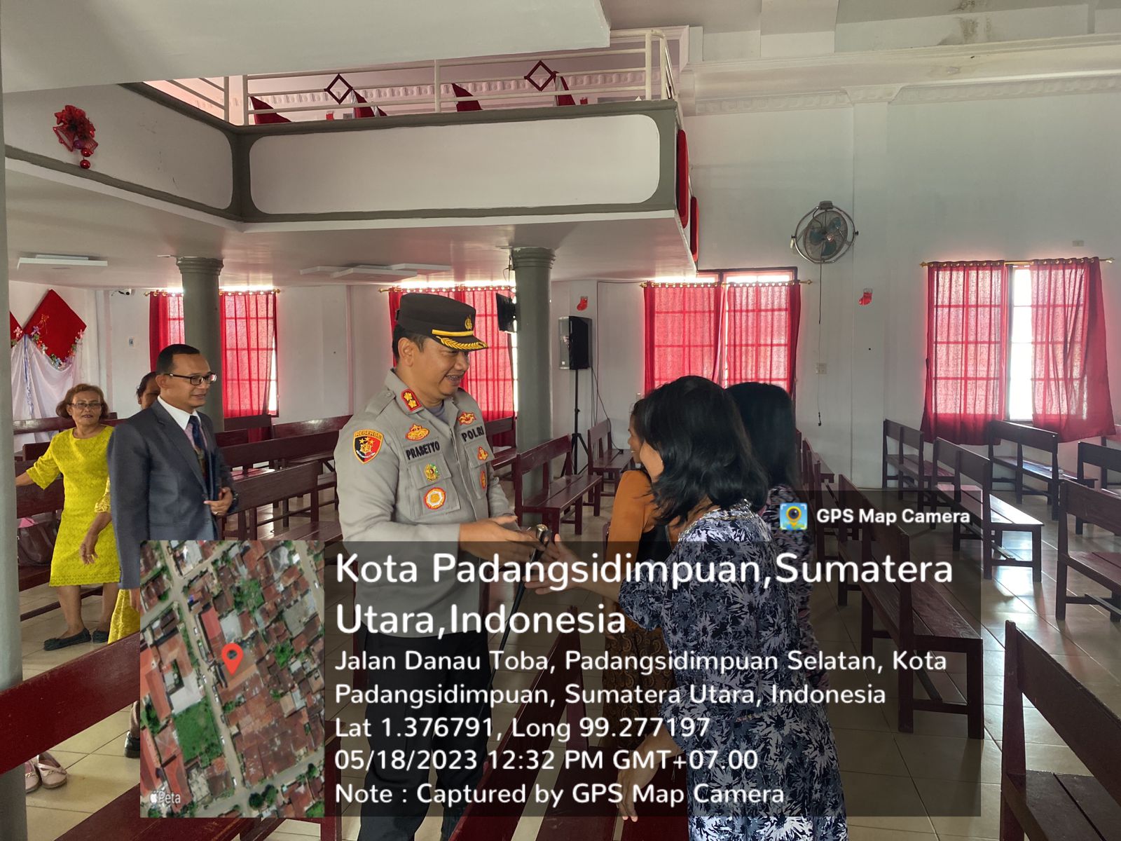 Kapolres Padangsidimpuan Cek Langsung pengamanan Gereja pada perayaan Kenaikan Isa Almasih